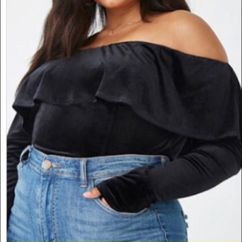 Velvet Flounce Top
